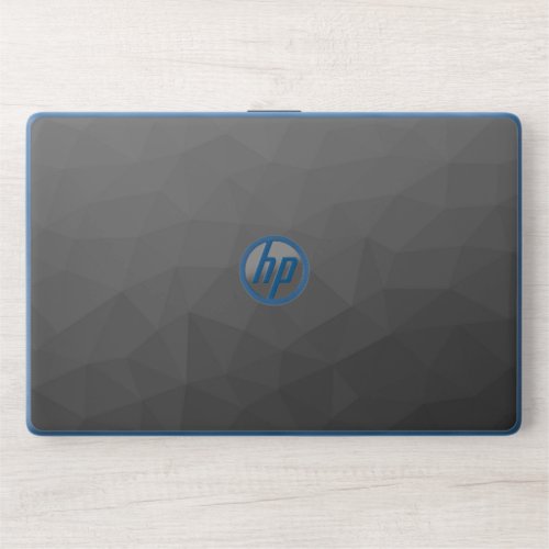 Dark gray gradient geometric mesh pattern HP laptop skin