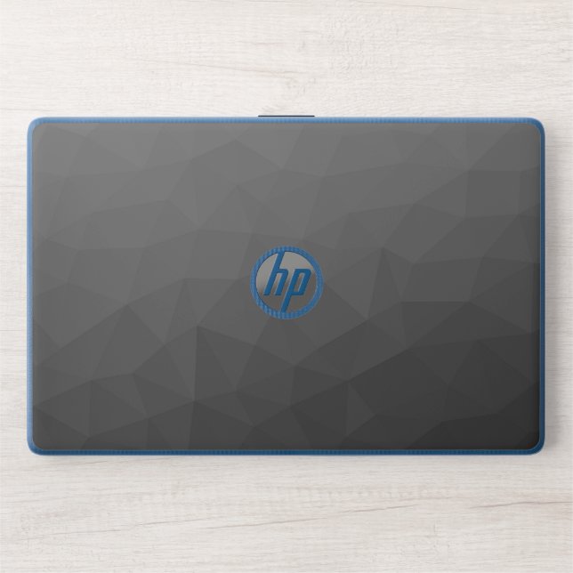 Dark gray gradient geometric mesh pattern HP laptop skin (Front)