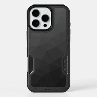 Dark gray gradient geometric mesh pattern iPhone 16 pro max case