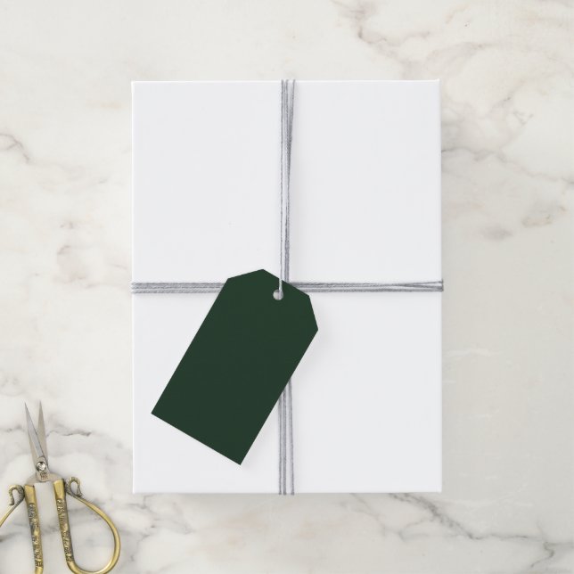 Dark Gray Green Gift Tags (With Twine)