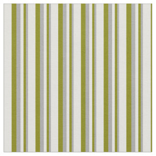 Dark Gray, Green & Light Yellow Colored Stripes Fabric
