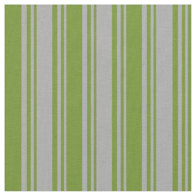 Dark Gray & Green Pattern of Stripes Fabric (Close Up)