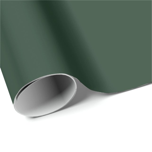Dark Gray Green Wrapping Paper (Roll Corner)