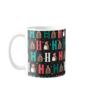 Dark Gray Ho Ho Ho Armadillo Coffee Mug