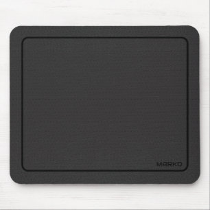 Dark-gray leather image print mouse pad