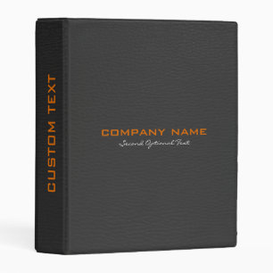 Dark Gray Leather Look Customized Avery Binder