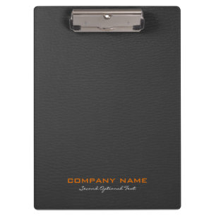 Dark Gray Leather Look Customized Clipboard