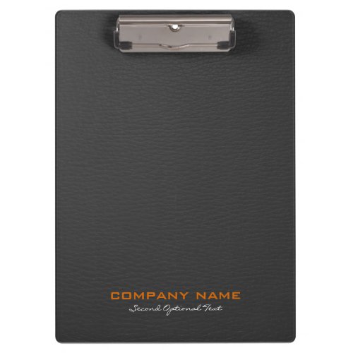 Dark Gray Leather Look Customized Clipboard