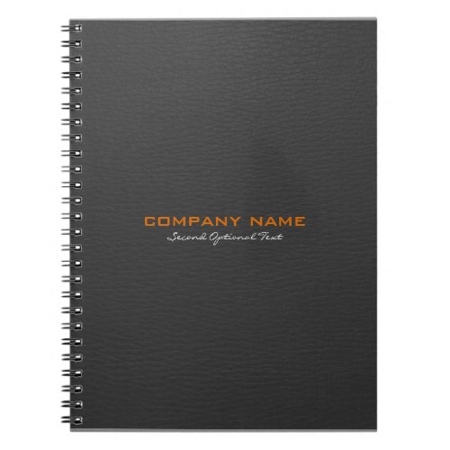 Dark Gray Leather Look Customized Notebook