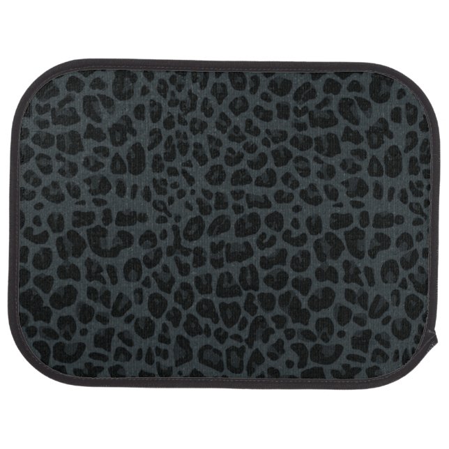 Dark gray leopard print pattern car mat (Rear)
