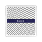 Dark Gray Lg Chevron Navy Blue Name Monogram