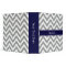 Dark Gray Lg Chevron Navy Blue Name Monogram