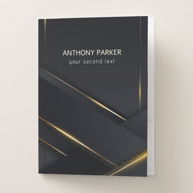 Dark Gray Luxury Design  Pocket Folder (Front)