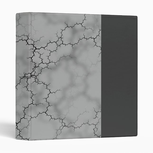 Dark Gray Marbled 3 Ring Binder (Front/Spine)