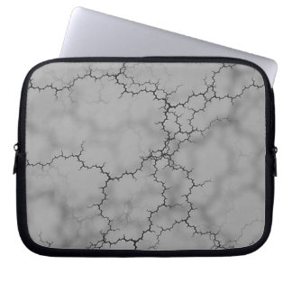 Dark Gray Marbled Pattern Laptop Sleeve
