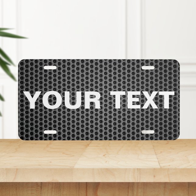Dark Gray Metal Mesh Pattern License Plate (Creator Uploaded)