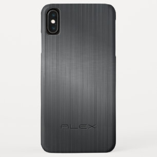 Dark-gray metallic background iPhone XS max case