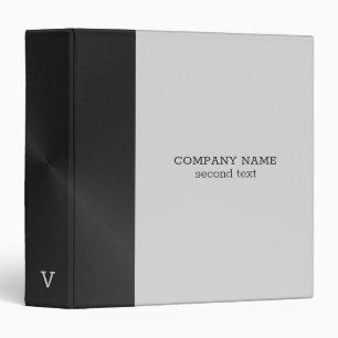 Dark Gray Metallic Look 3 Ring Binder
