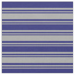 [ Thumbnail: Dark Gray & Midnight Blue Colored Lines Pattern Fabric ]