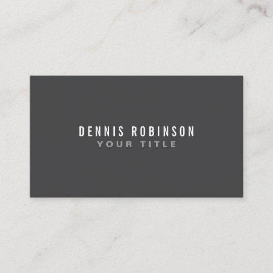 dark gray modern generic simple masculine personal business card what to put on personal business cards