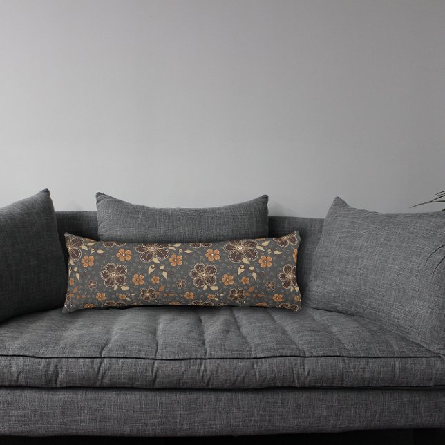 Dark gray natural flower  body pillow (Creator Uploaded)