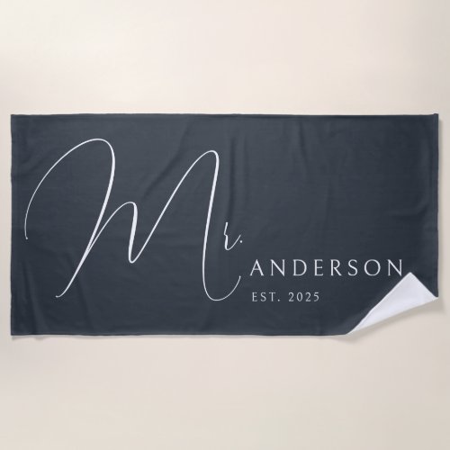 Dark Gray Newlyweds Mr Name Personalized Honeymoon