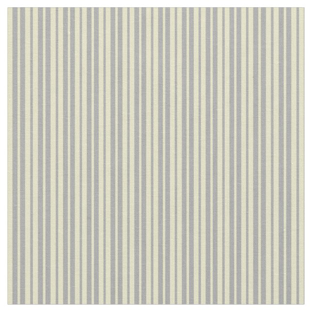 Dark Gray & Pale Goldenrod Lined/Striped Pattern Fabric (Close Up)