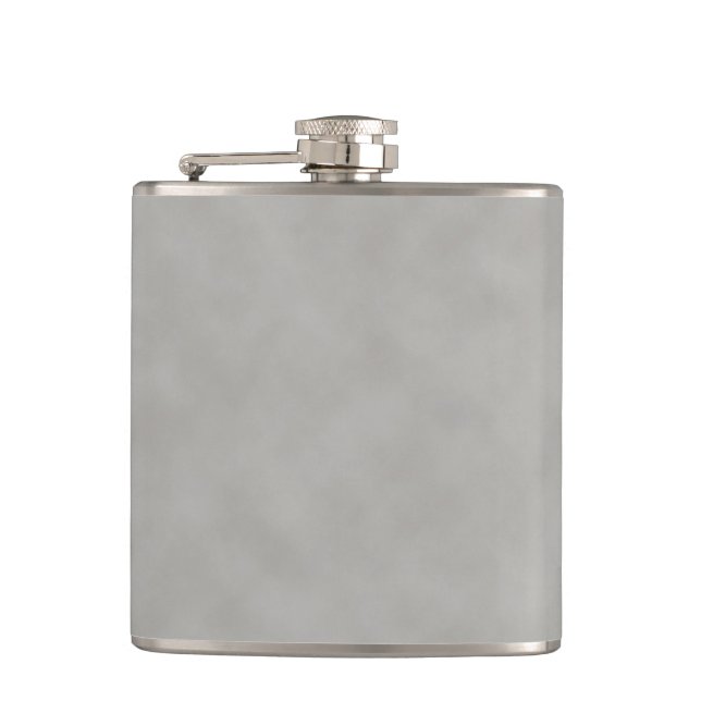 Dark Gray Parchment Texture Background Flask (Front)