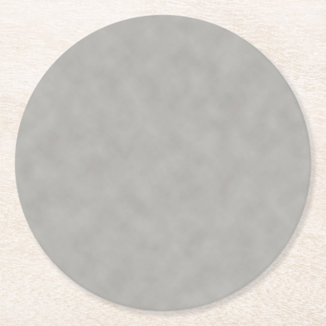 Dark Gray Parchment Texture Background Round Paper Coaster (Front)