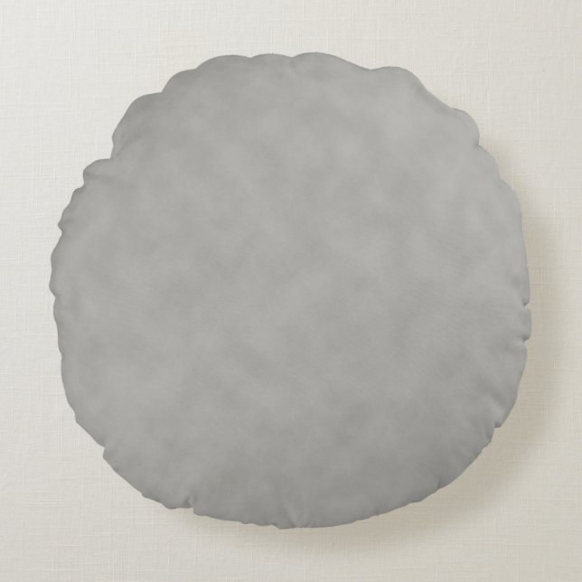 Dark Gray Parchment Texture Background Round Pillow (Front)