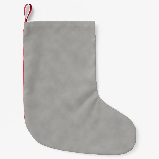 Dark Gray Parchment Texture Background Small Christmas Stocking (Front)
