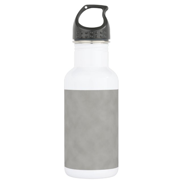 Dark Gray Parchment Texture Background Water Bottle (Front)