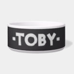 Dark Gray Pet Bowl<br><div class="desc">dark gray pet bowl for your pet dog or cat's food or water.  This example has Toby written on it but it can be changed to the name of your preference.  Other colors are available in the store.</div>