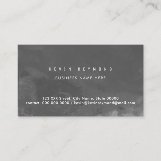 dark gray pro business card (Front)