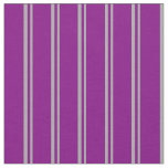 [ Thumbnail: Dark Gray & Purple Lined/Striped Pattern Fabric ]