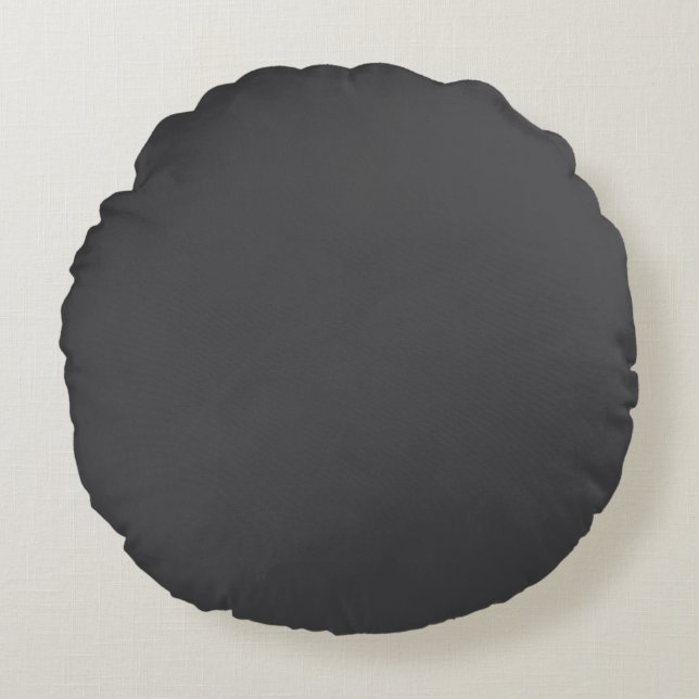 Dark Gray Round Pillow (Front)