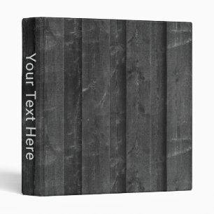 Dark Gray Rustic Wood 3 Ring Binder