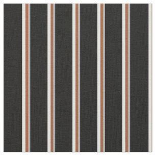 Dark Gray, Sienna, Light Yellow & Black Lines Fabric