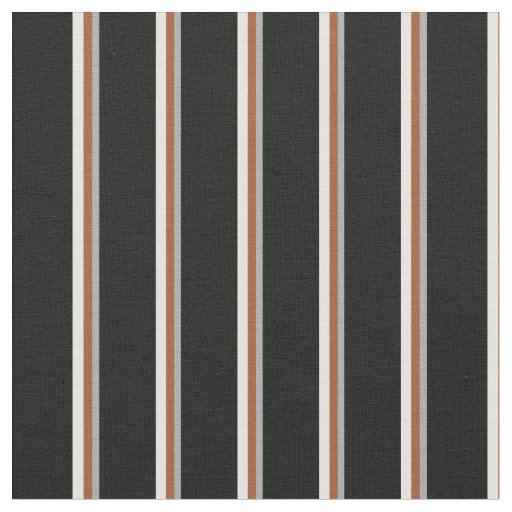 Dark Gray, Sienna, Light Yellow & Black Lines Fabric