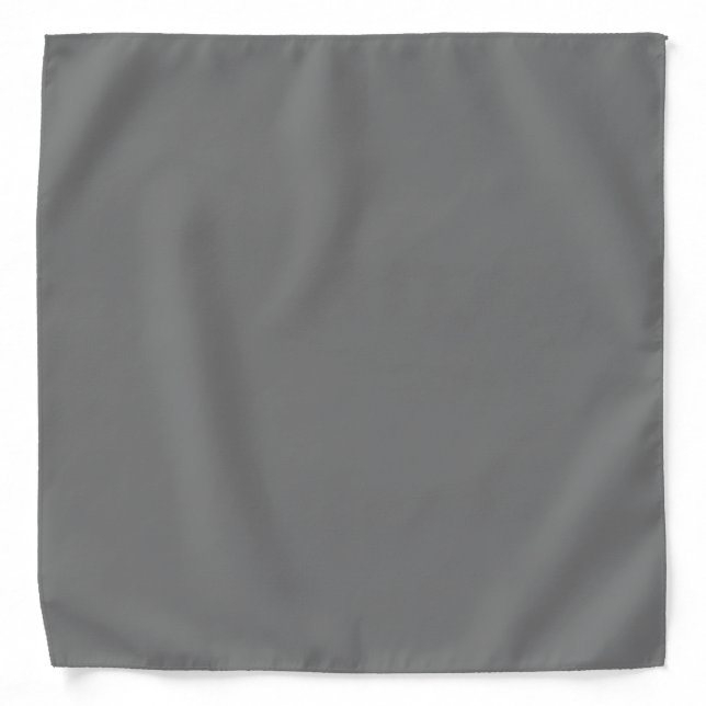 Dark gray, solid color bandana (Front)