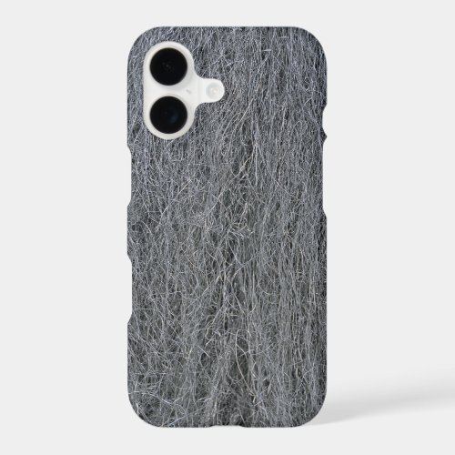 Dark Gray Steel Wool Texture iPhone 17 Case