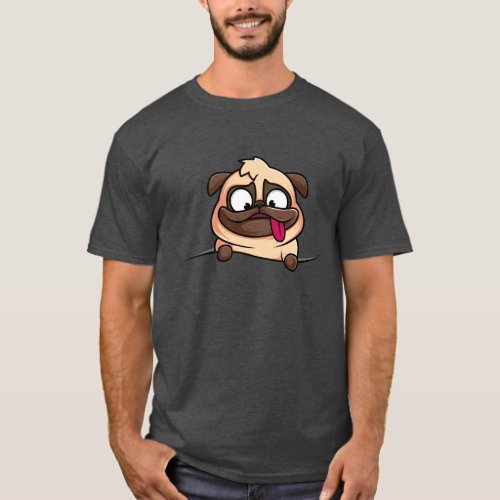 dark gray t_shirt with cute dog design casual wear