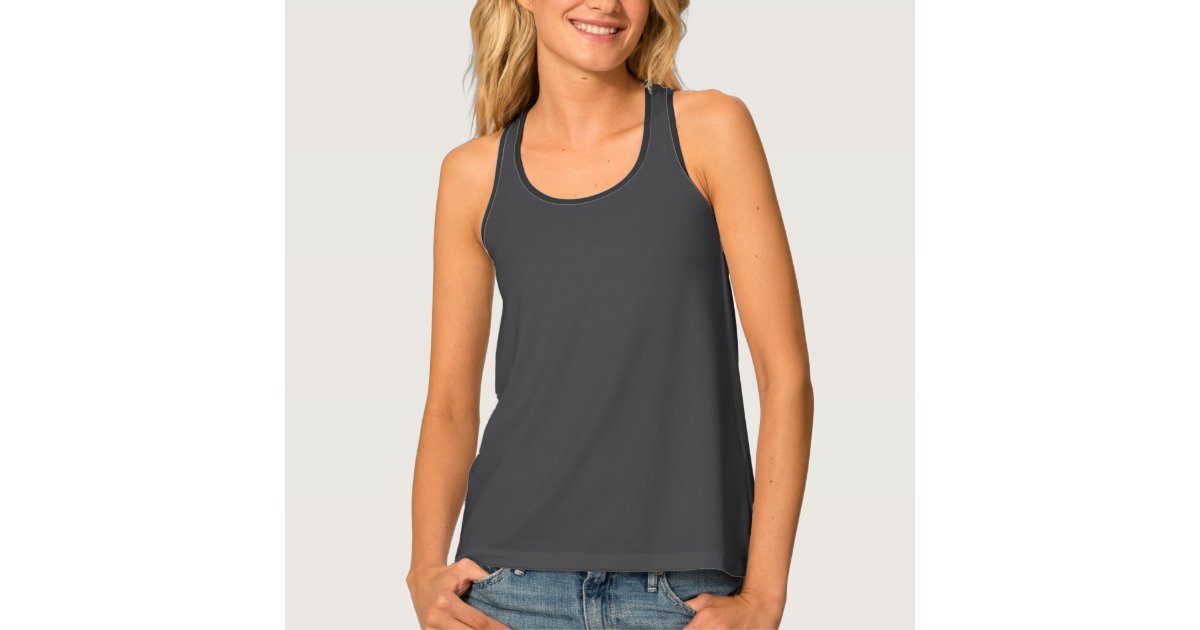 Dark Gray Tank Top | Zazzle