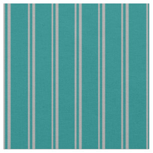 Dark Gray & Teal Striped/Lined Pattern Fabric