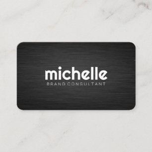 Dark Gray Texture Simple Text Business Card