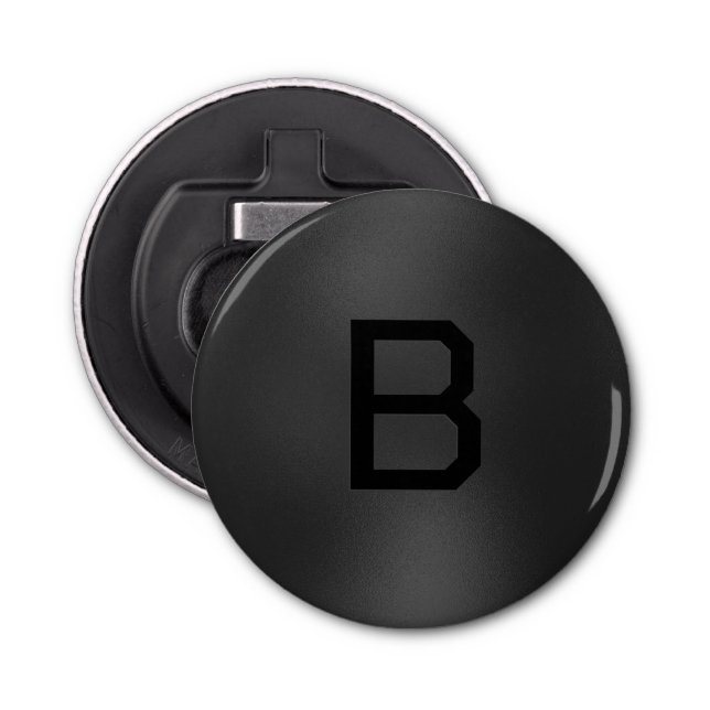 Dark Gray textured background Bottle Opener (Front)