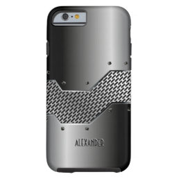 Dark Gray Tones Shiny Metallic Look Tough iPhone 6 Case