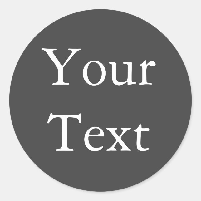 Dark Gray Wedding Envelope Seals with Custom Text (Front)