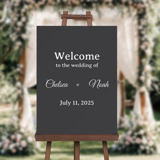 Dark Gray Wedding Welcome Sign (Creator Uploaded)