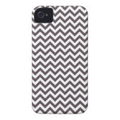 Dark Gray White Chevron Pattern Case-Mate iPhone Case (Back)